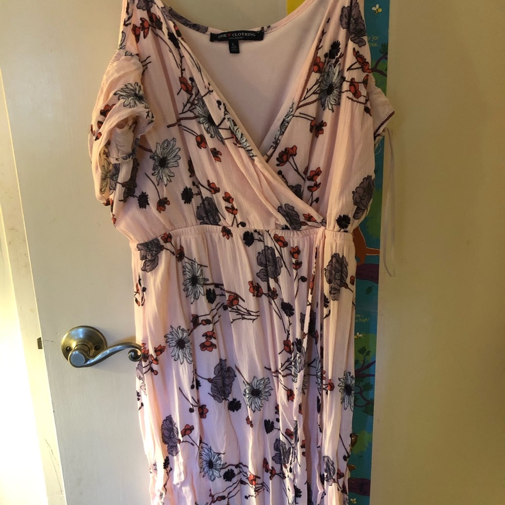 Off the shoulder long sun dress